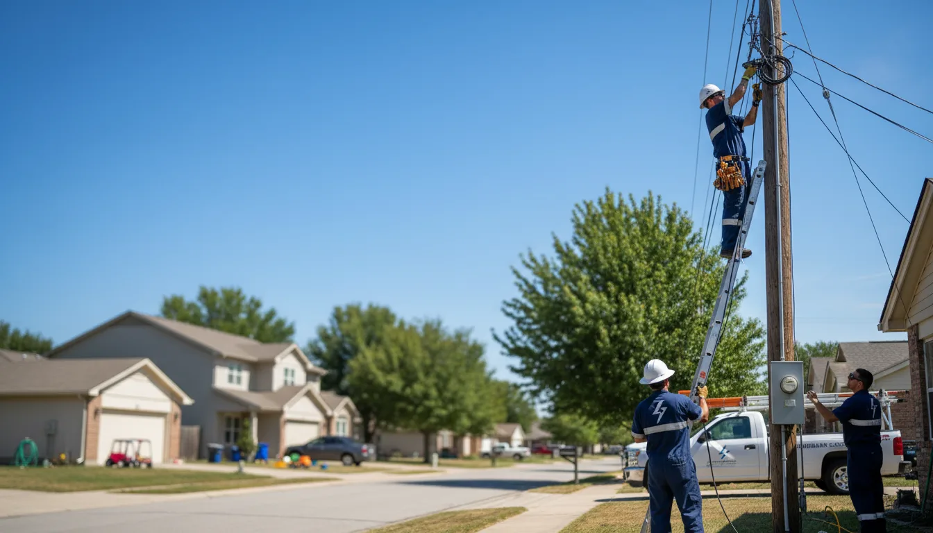 Residential electrician providing installation services in Greenfield, OK